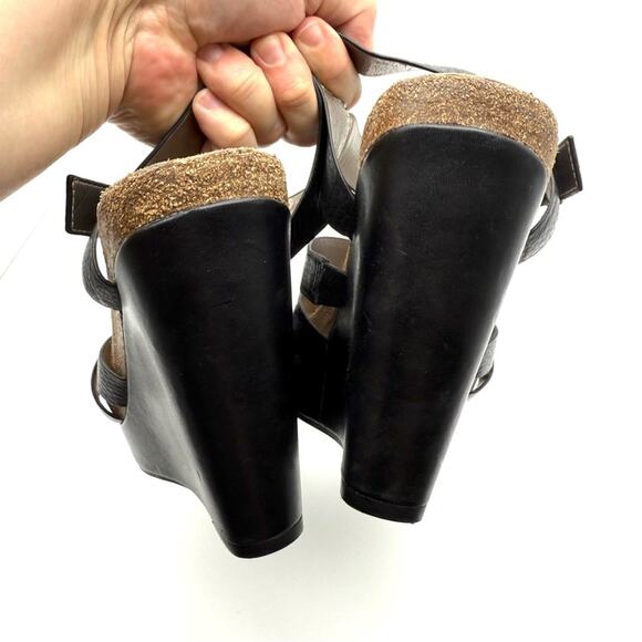 Sam Edelman Black Leather Nelson Wedge 8.5 - Picture 7 of 16